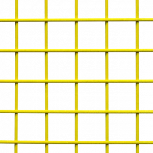 Thermoplastic Coated Wire Mesh Panel Yellow: 3.8mm Thick, gauge 25 x 25mm, 1000mm x 2000mm
